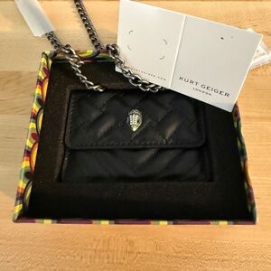 SOLD OUT Kurt Geiger Black Quilted Chain Crossbody BagSOLD OUT